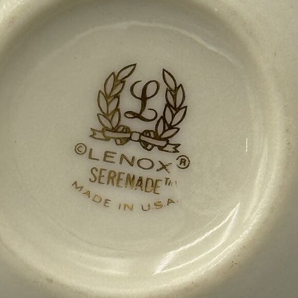 Vtg Lenox Serenade Porcelain Perfume Bottle with Bird Topper Floral Gold Gilt - Picture 8 of 11